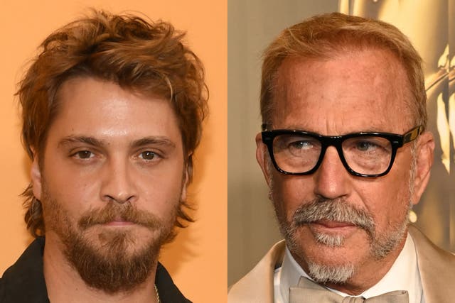 <p>Yellowstone stars Luke Grimes and Kevin Costner</p>