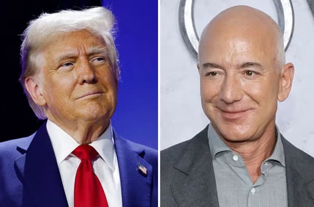 <p>The online retail giant’s founder Jeff Bezos joins Mark Zuckerberg in making a generous donation to the president-elect</p>