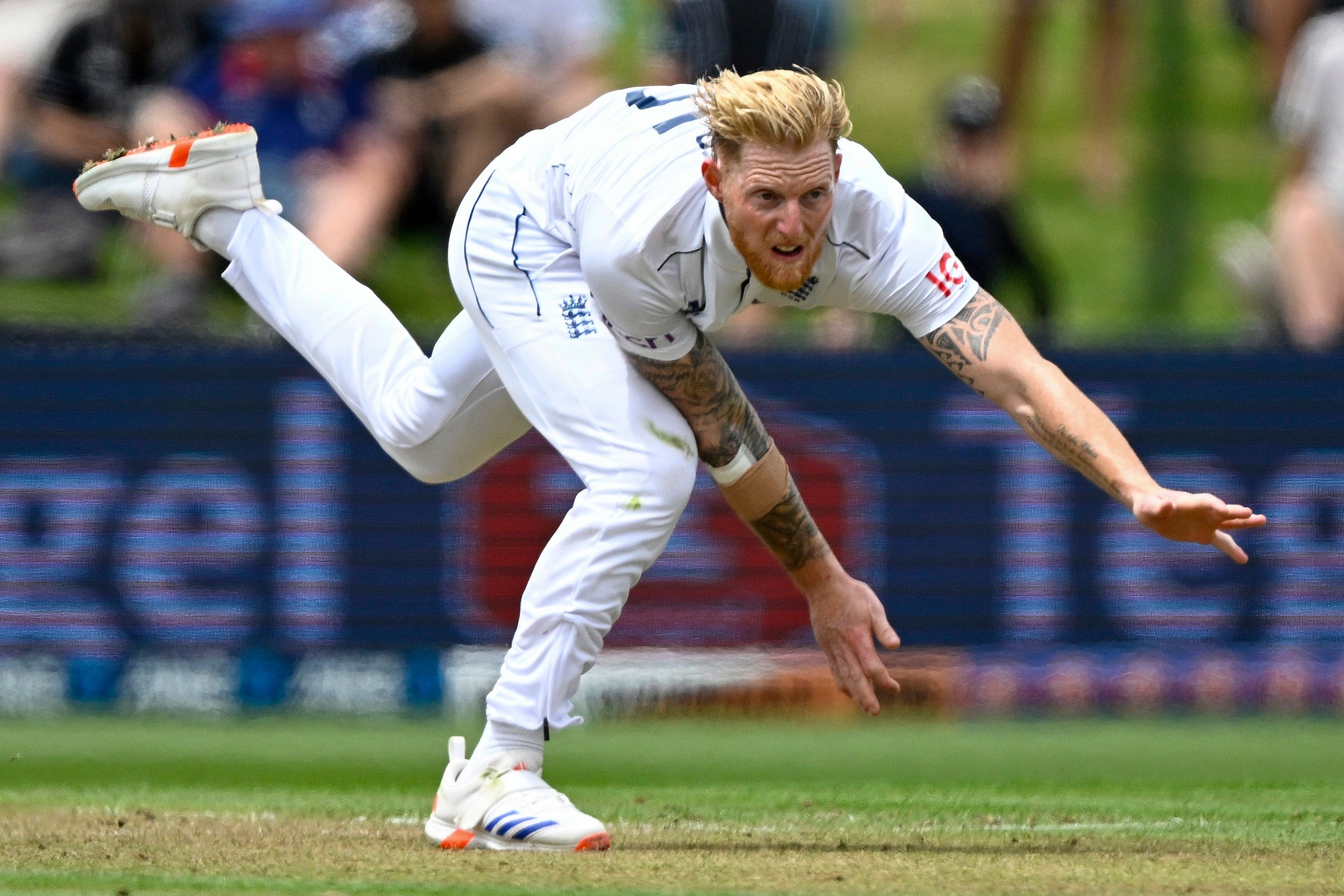 Ben Stokes and the rest of the England attack had to work hard in Hamilton