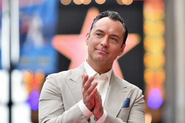 <p>Jude Law attending his own star ceremony on Hollywood Boulevard on December 12, 2024</p>