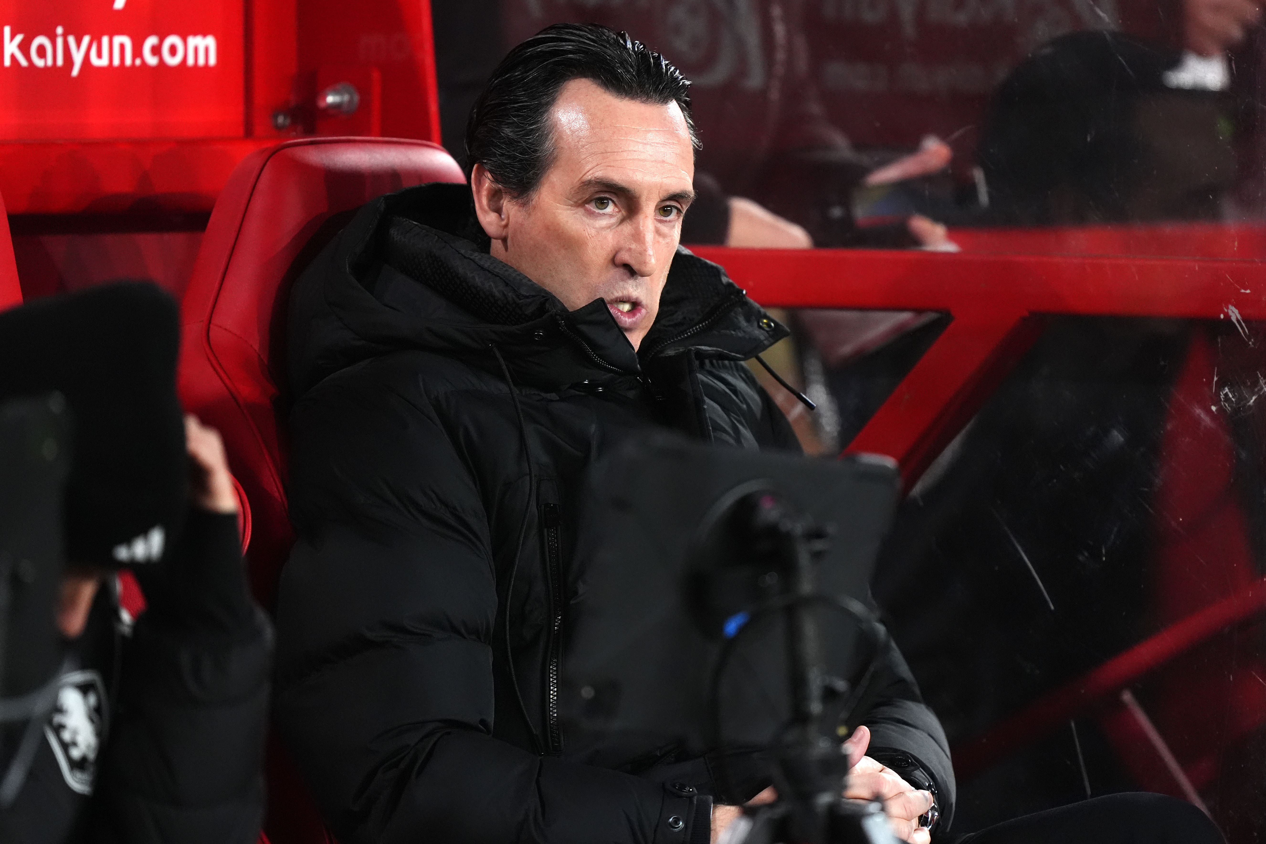 Aston Villa manager Unai Emery was furious with VAR after the defeat at Nottingham Forest (Bradley Collyer/PA)