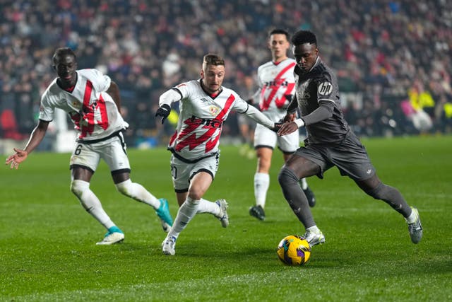 Real Madrid were held to a 3-3 draw with Rayo Vallecano (Manu Fernandez/AP)