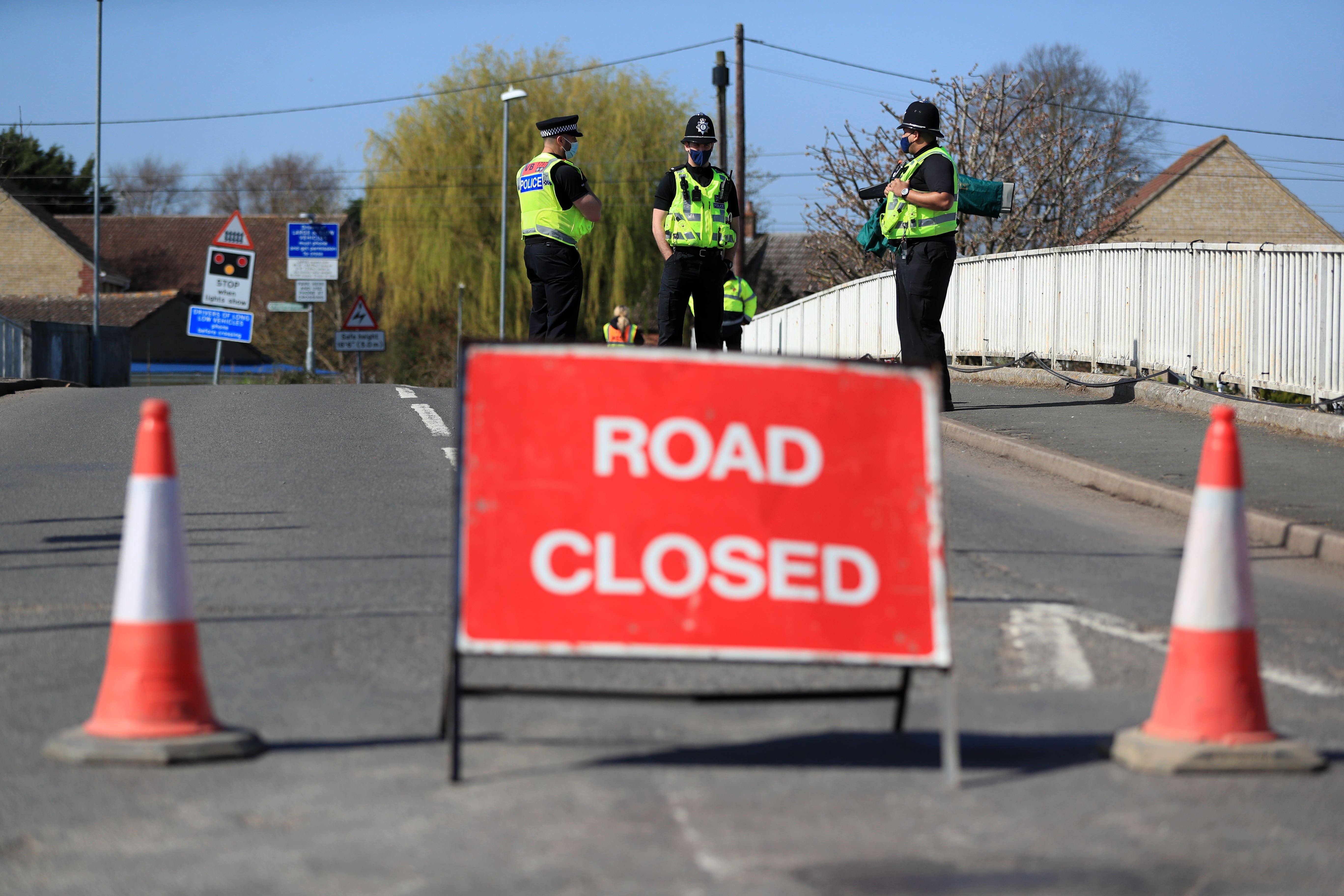 A road closed sign (Mike Egerton/PA)