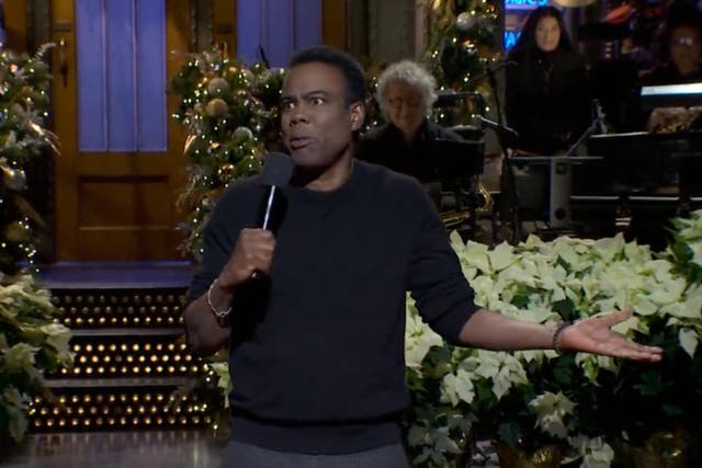 <p>Chris Rock delivering the monologue on ‘Saturday Night Live’, December 14 2024</p>