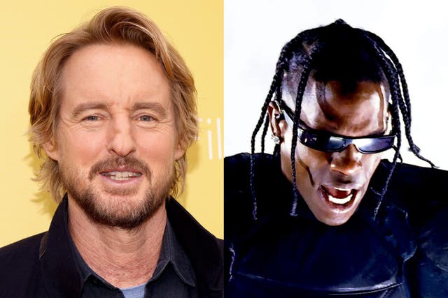 <p>Owen Wilson and Travis Scott</p>