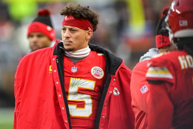 Kansas City Chiefs quarterback Mahomes was forced off in their victory over Cleveland (David Richard/AP)