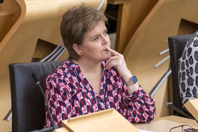 Nicola Sturgeon has reflected on legislation allowing same-sex couples to wed which came in a decade ago (Jane Barlow/PA)