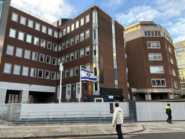 <p>The Israeli embassy in Dublin </p>