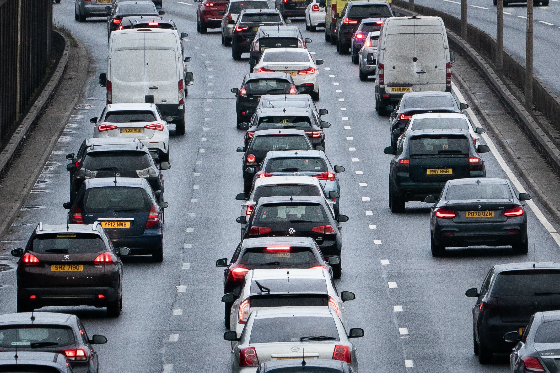 Drivers are being urged to avoid travelling on major routes for six hours on both Friday and Saturday to avoid the worst Christmas getaway traffic (Aaron Chown/PA)