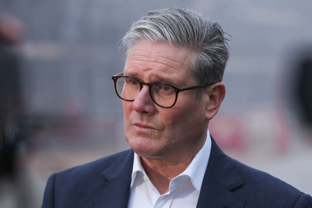 Prime Minister Sir Keir Starmer during a visit to a construction site in Cambridge, as the government announces major planning reforms to get Britain building (Chris Radburn/PA)