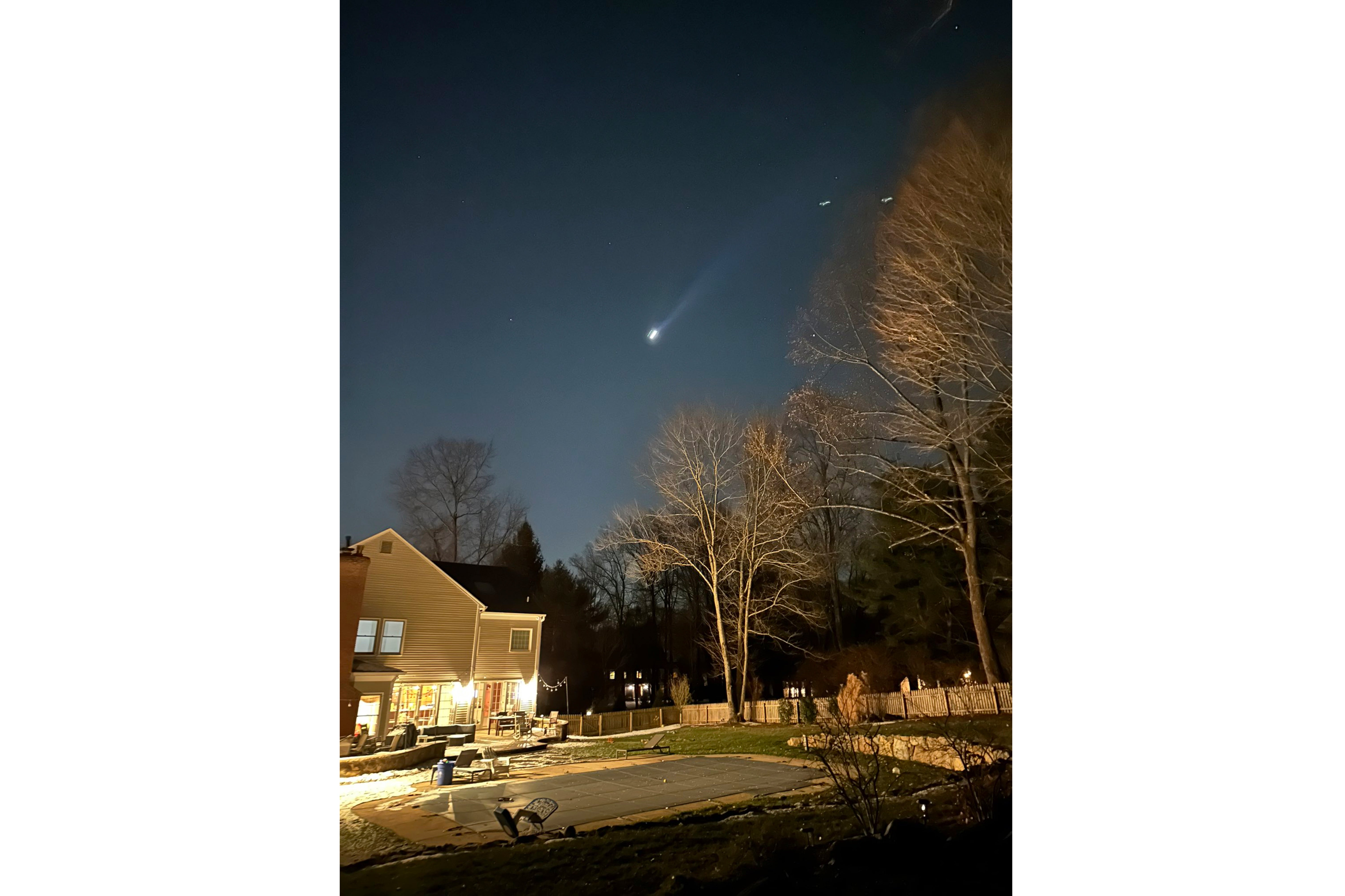 Drone appears to fly over Bernardsville, New Jersey on December 5