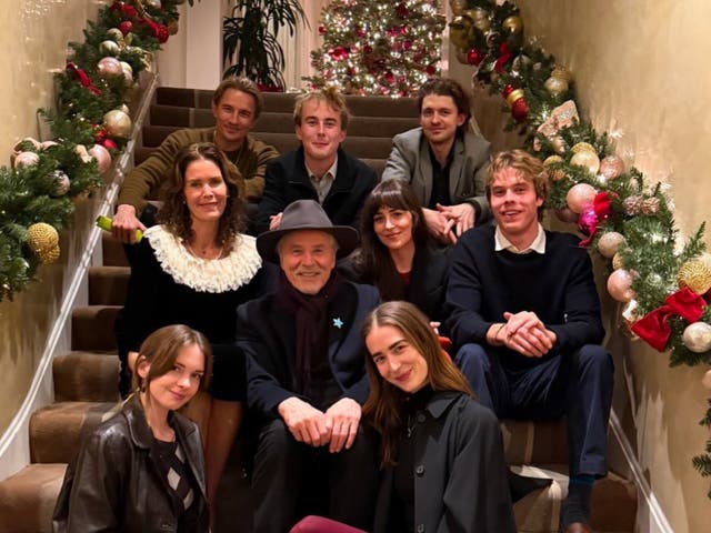 <p>Don Johnson poses with all of his children in a rare photo celebrating his 75th birthday</p>
