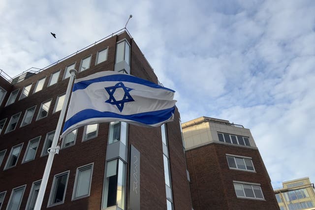 The Israeli Embassy on Shelbourne Road in Dublin (PA)