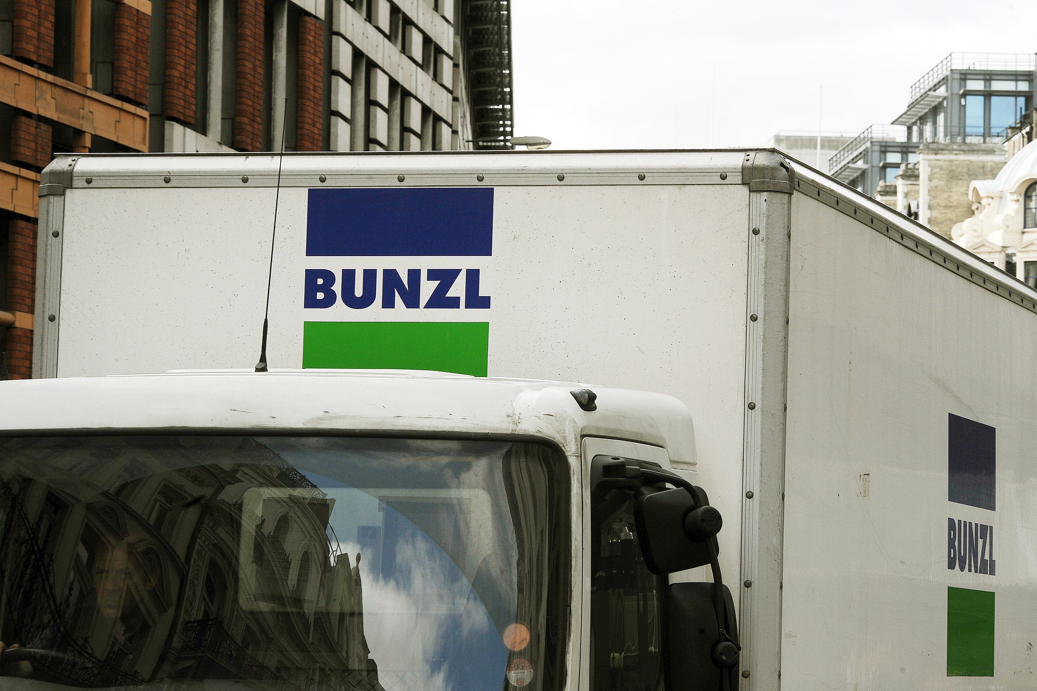 A Bunzl van in the City of London (John Stillwell/PA)