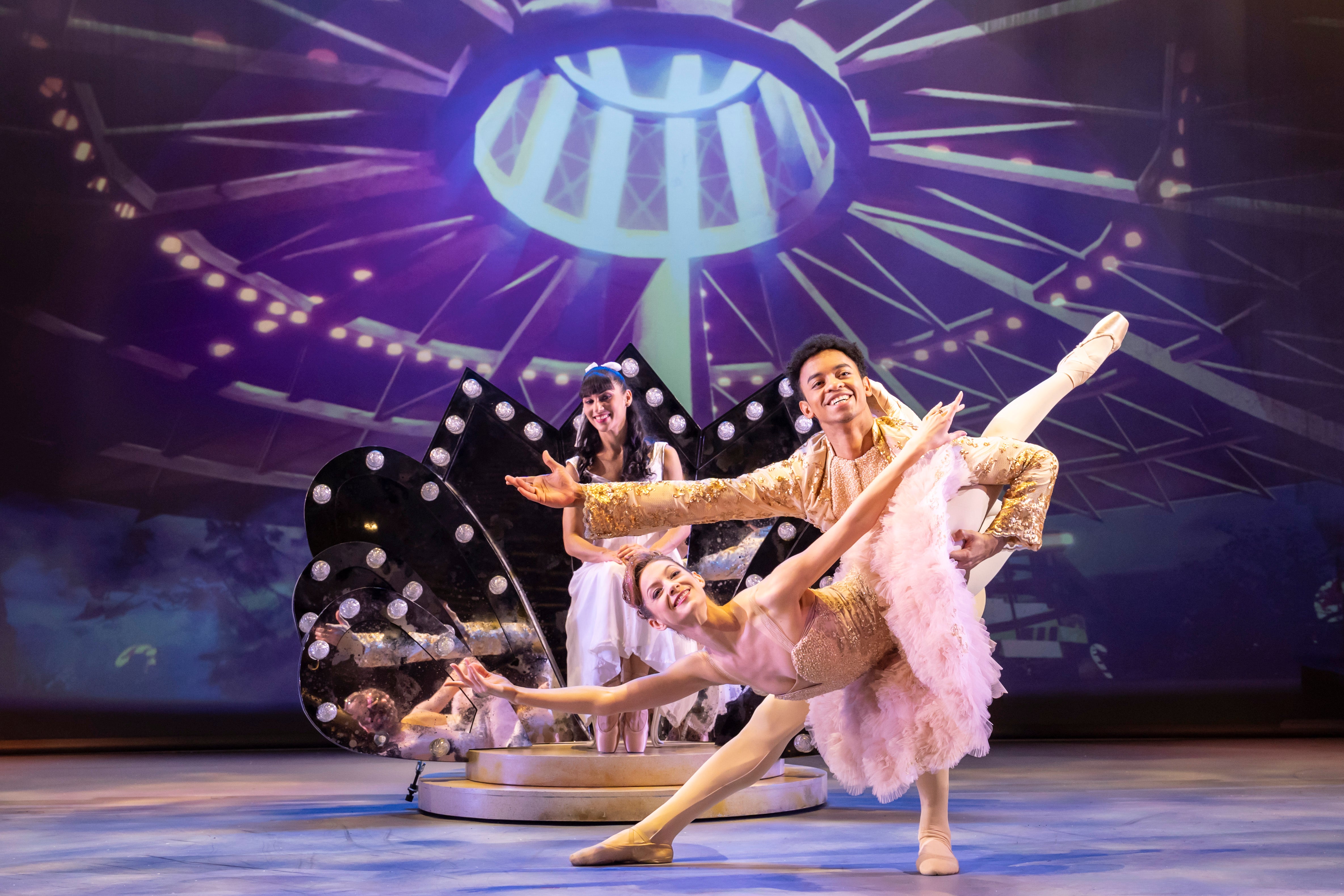 Laura Rodriguez as Clara, Yasiel Hodelín Bello as Prince and Laurretta Summerscales as Sugarplum in ‘Nutcracker in Havana’