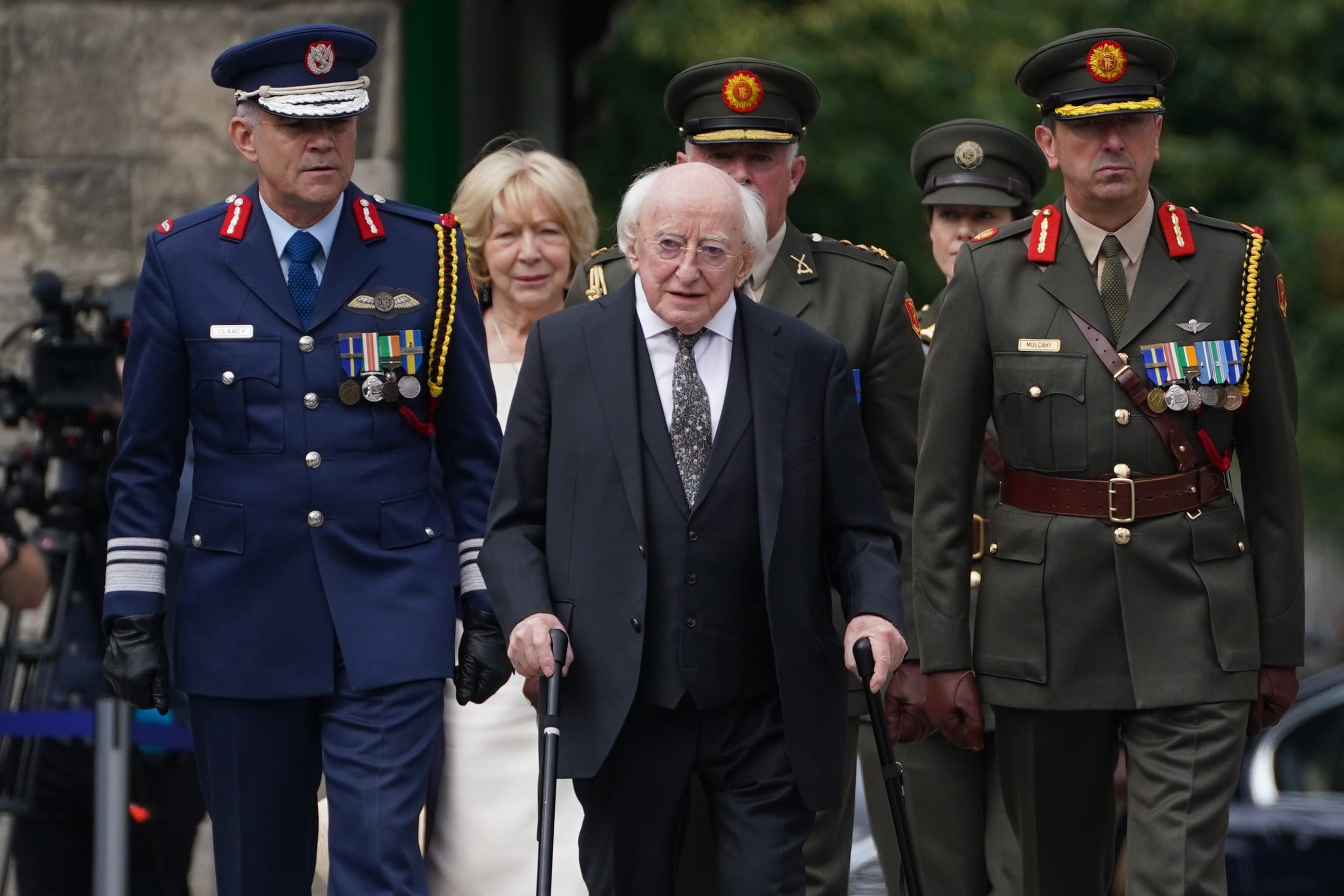 President Michael D Higgins with his wife Sabina (PA)