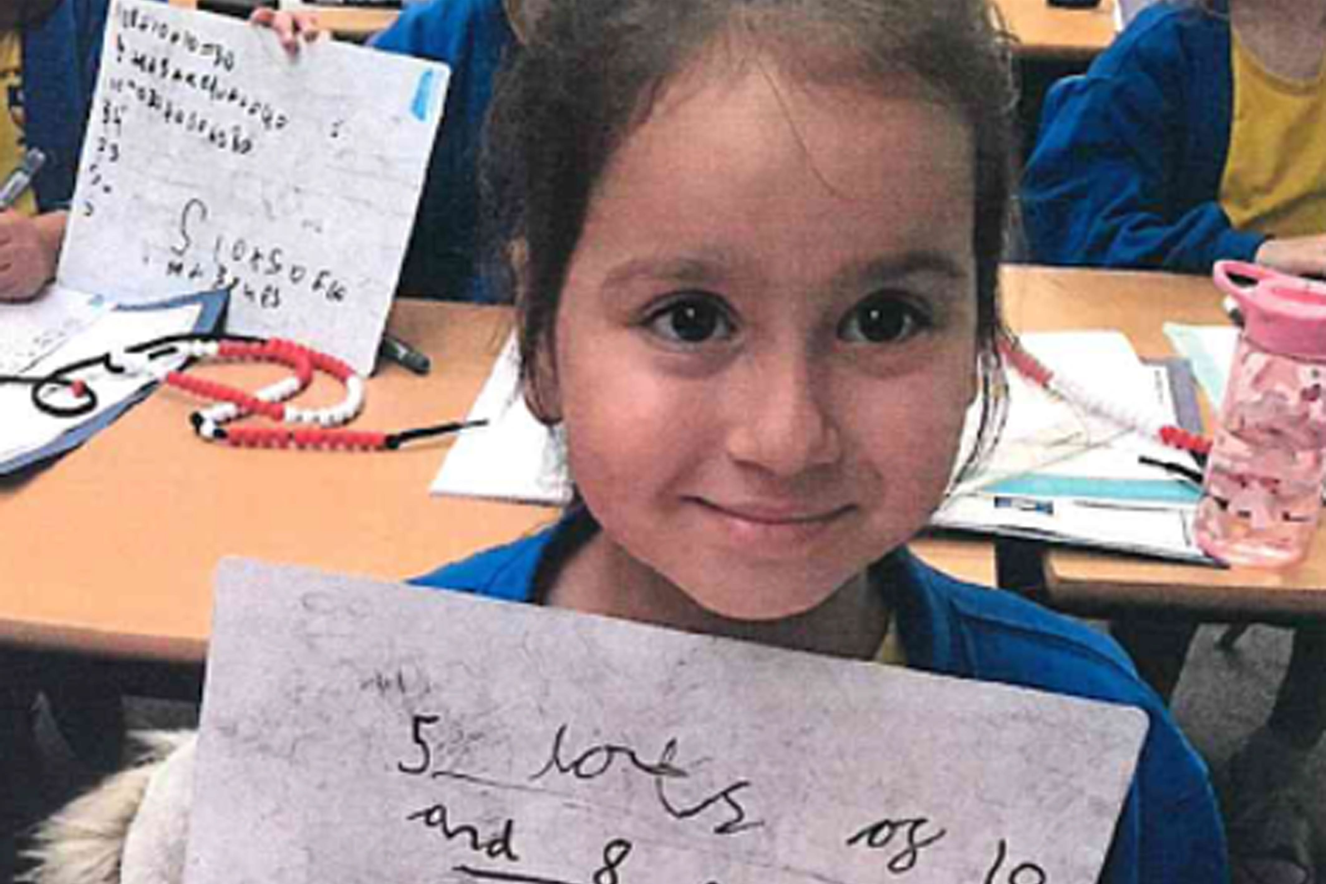 Sara Sharif, pictured at school before she was removed by her family (Surrey Police/PA)