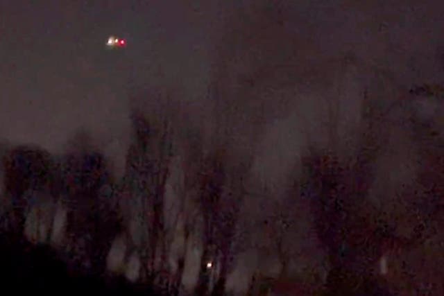 <p>In this image taken from video provided by MartyA45_, several drones appear to be flying over Randolph, N.J., on Wednesday, Dec. 4, 2024. </p>