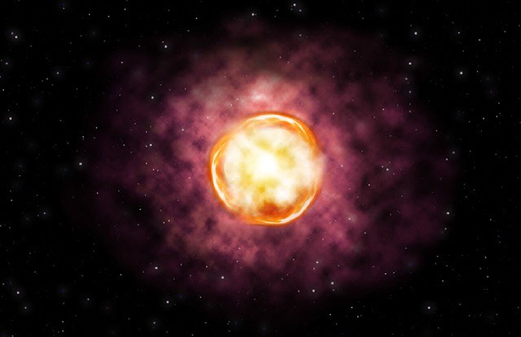 A giant 'hiccuping’ star has been documented for the first time in the final stages of its life before exploding