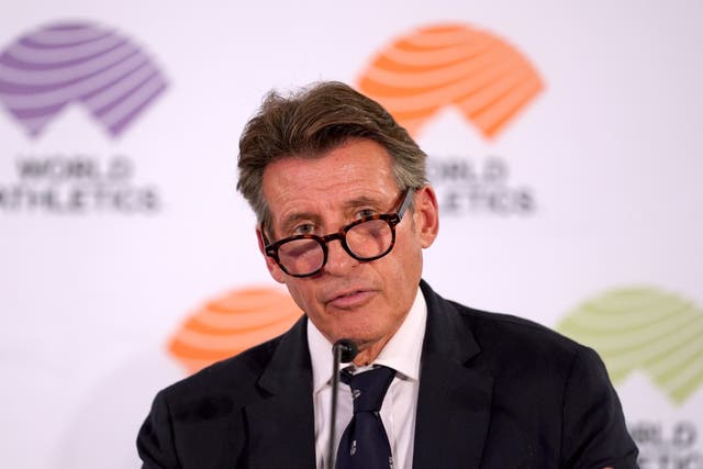 Lord Coe says World Athletics is committed to tackling gender-based violence (Martin Rickett/PA)