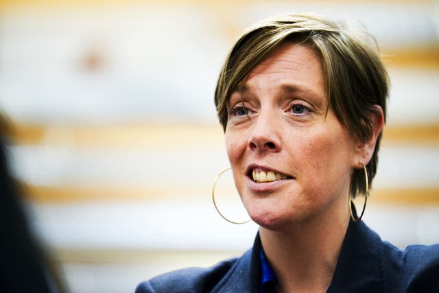 Minister for Safeguarding and Violence Against Women and Girls Jess Phillips during a visit to Metropolitan Police’s Croydon Custody Centre (Jordan Pettitt/PA)