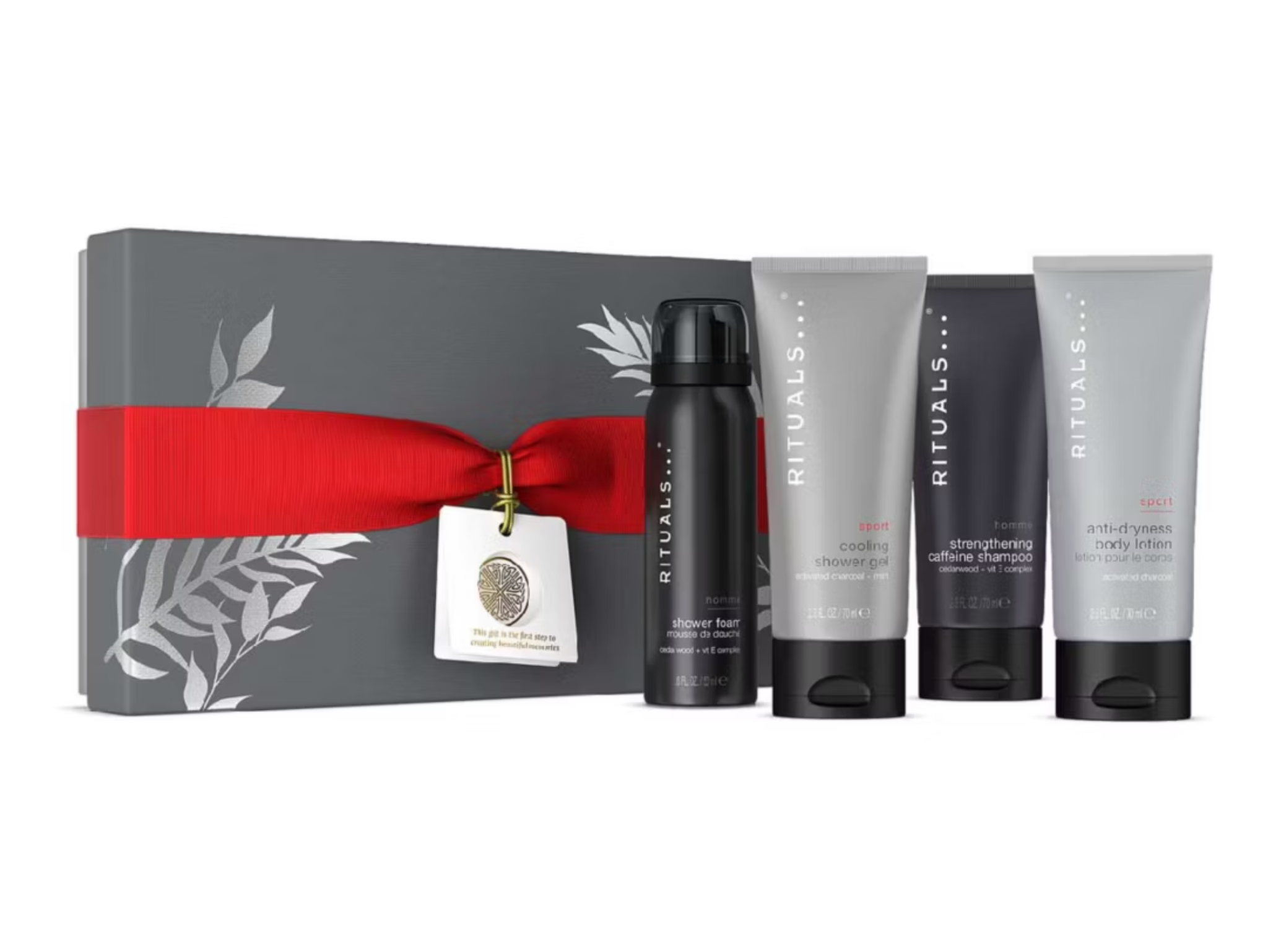 best beauty gifts Rituals homme & sport collection men's small bath and body gift set indybest