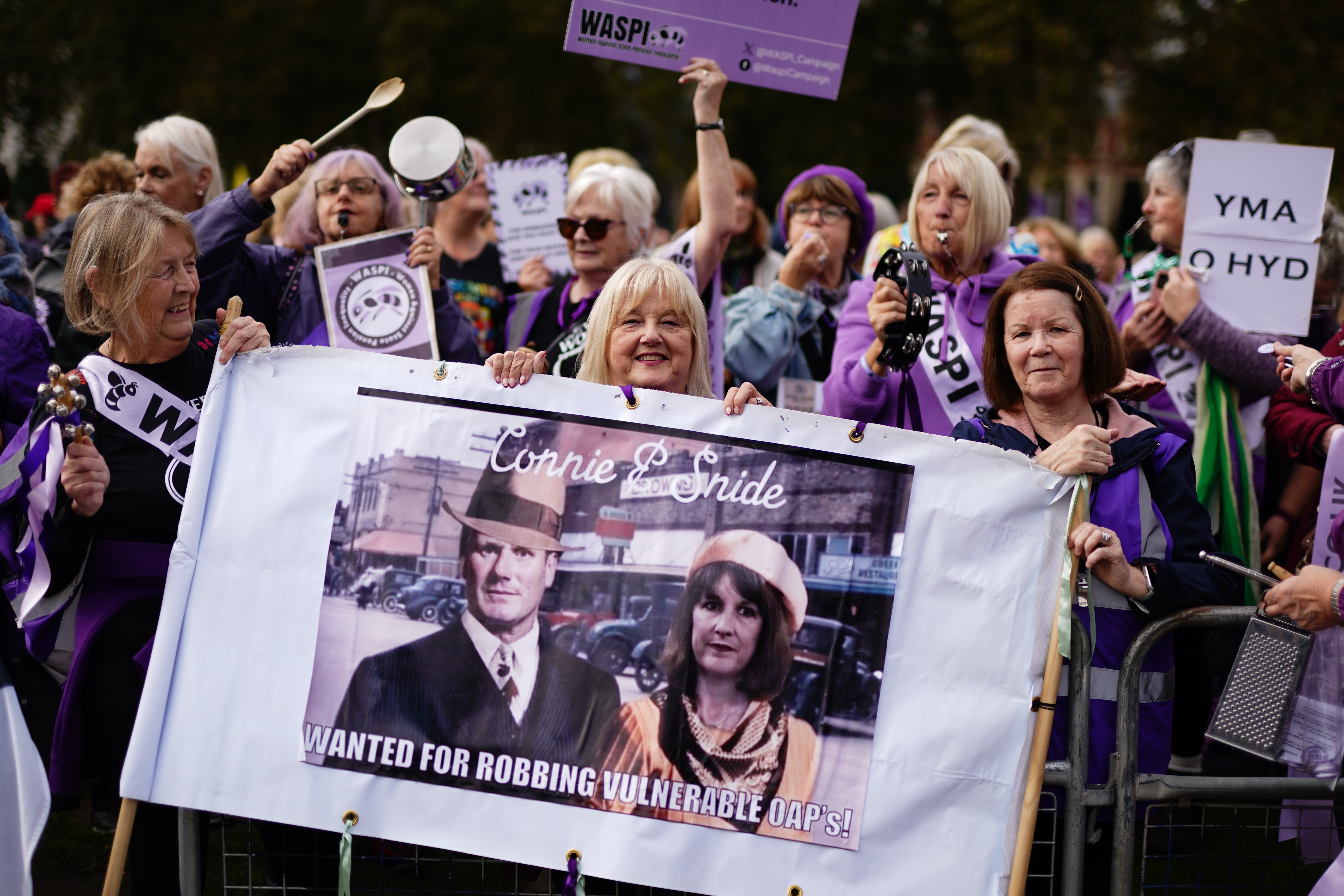 Waspi women protesting