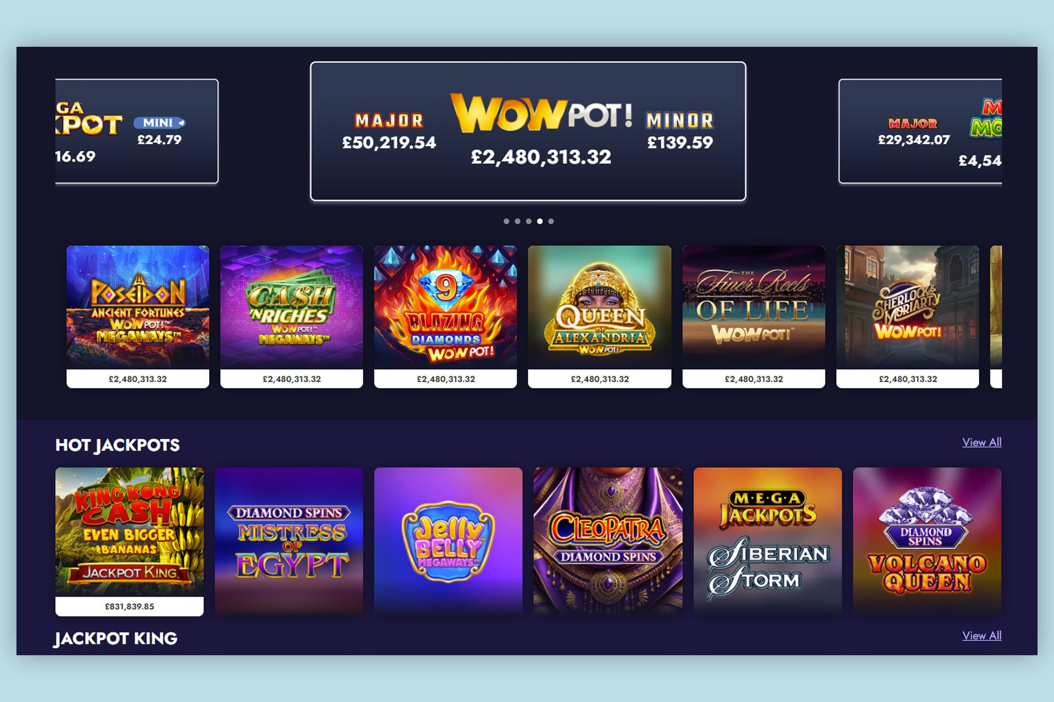 Wizualizacja jackpotów w kasynie online