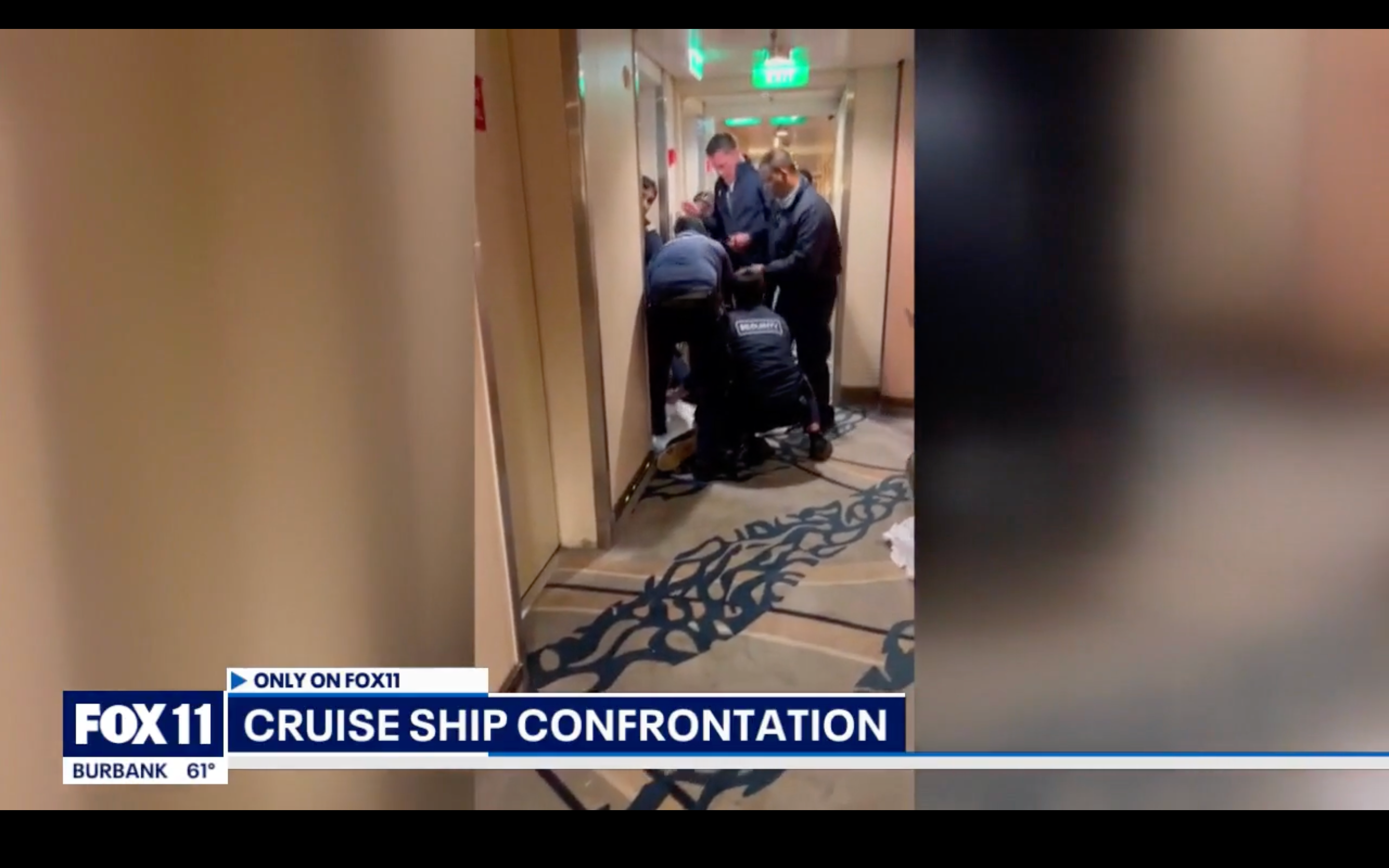 Royal Caribbean security put the unruly passenger into custody using zip ties and handcuffs