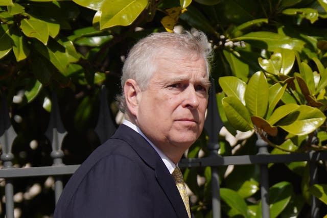 The Duke of York will no longer attend Thursday’s Christmas lunch at Buckingham Palace (PA)