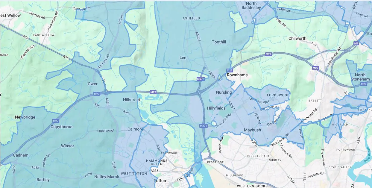 Southern Water said problem is affecting ten postcodes – SO15, S016, SO40, SO42, SO43, SO45, SO50, SO51, SO52 and SO53