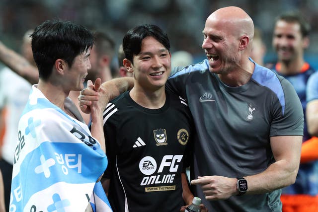 <p>Yang Min-Hyeok after playing a friendly against Tottenham in the summer</p>