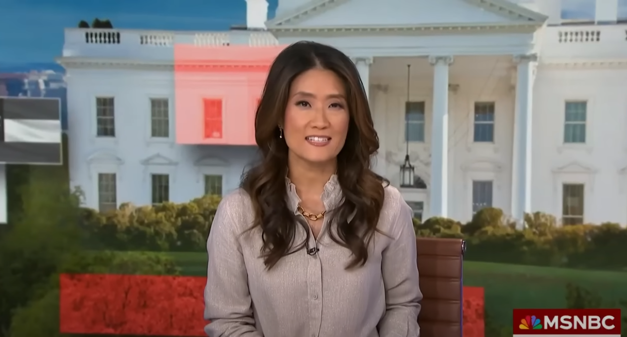 MSNBC host Katie Phang hosts her weekend show on December 14. Phang lost in the key 25-54 demographic to much smaller cable news rival NewsNation.