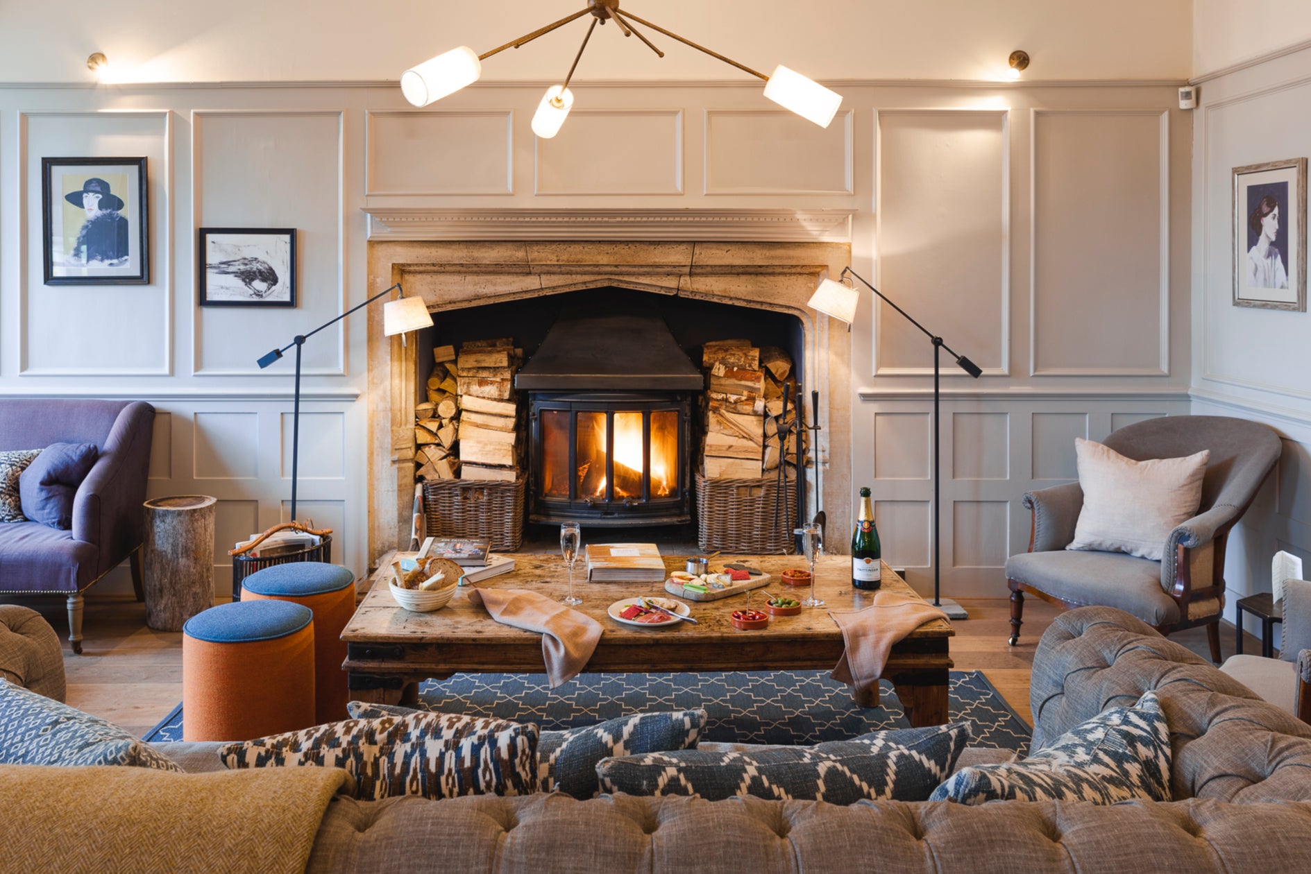 A stay here is all about relaxation by the fire and cosy rooms