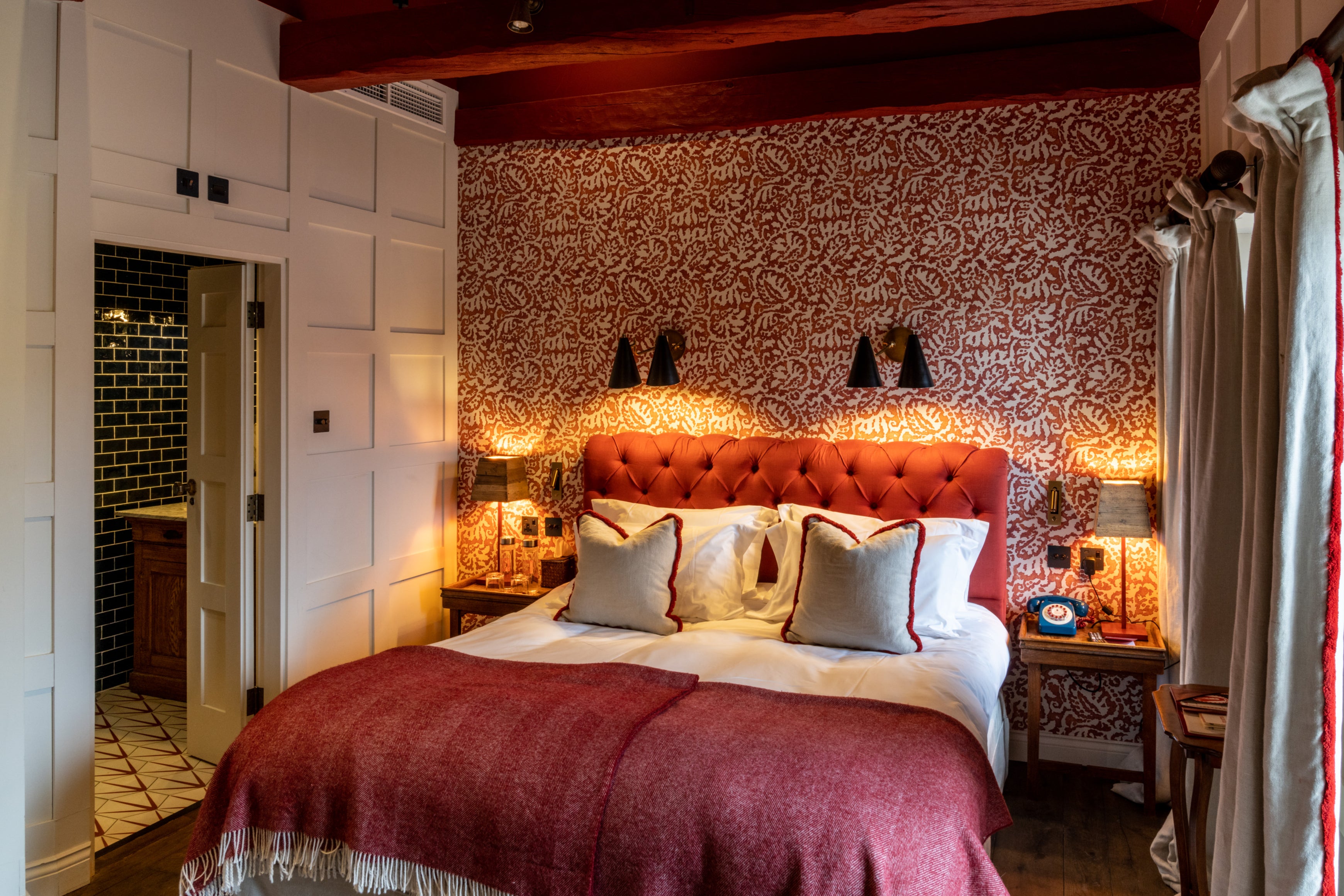 The Double Red Duke’ 13 boutique bedrooms make for a snuggly stay