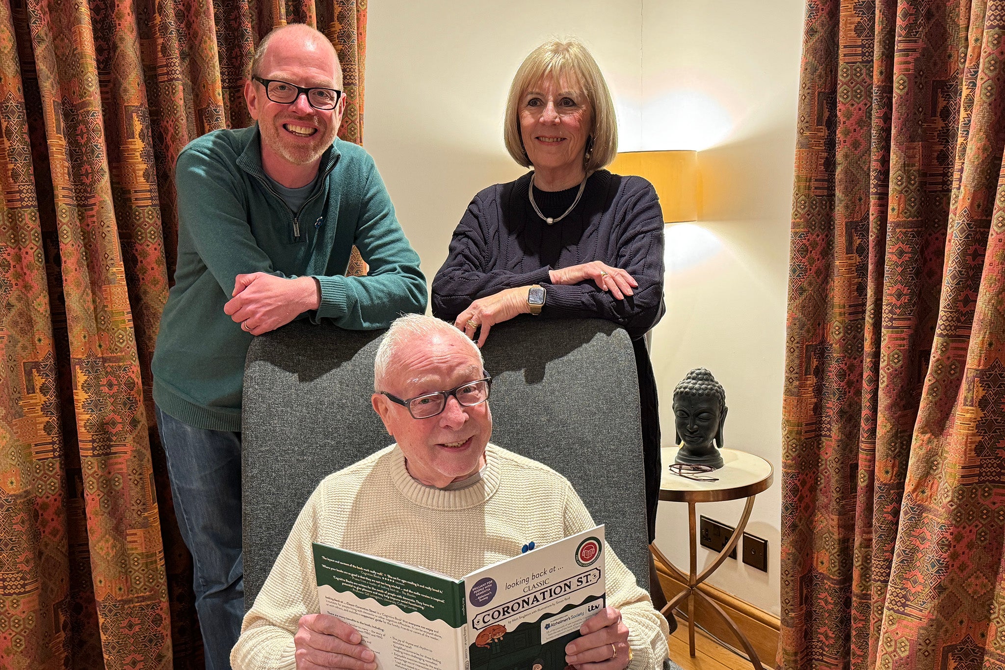 Singleton with his father and stepmother, Colleen