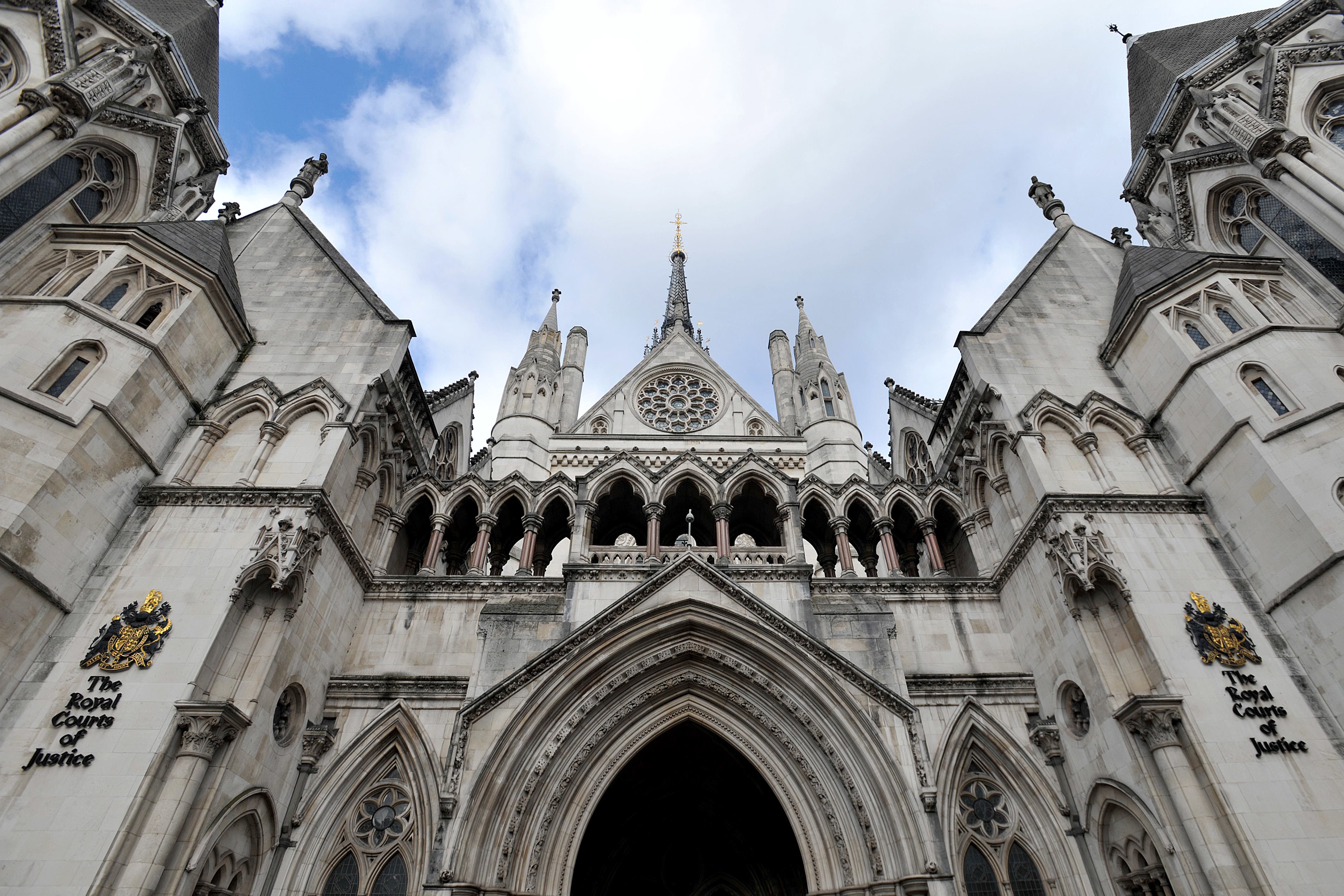 The main entrance to the Royal Courts of Justice in central London (Nick Ansell/PA)