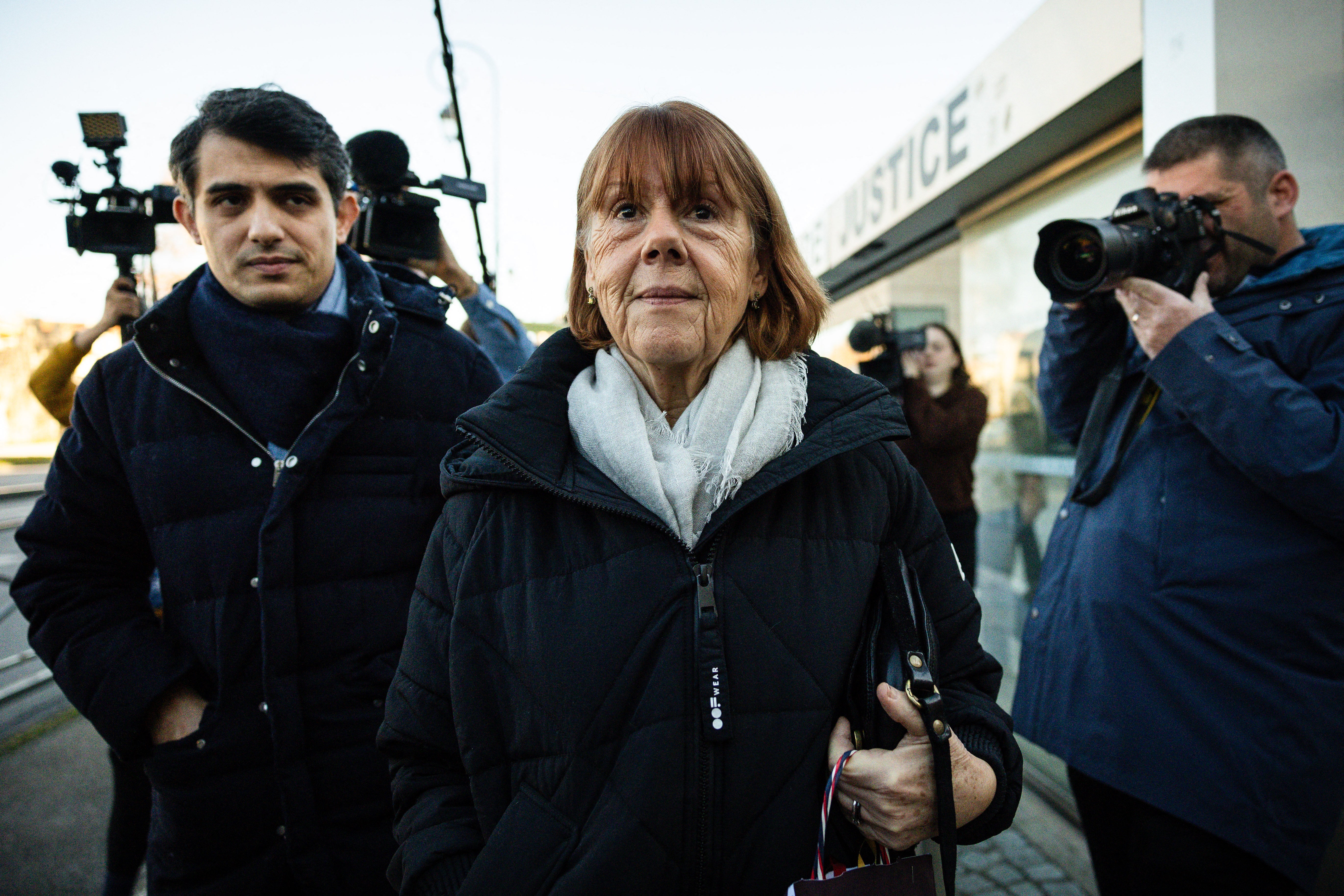 Gisèle Pelicot and her lawyer Stéphane Babonneau arrive at the Avignon courthouse in September