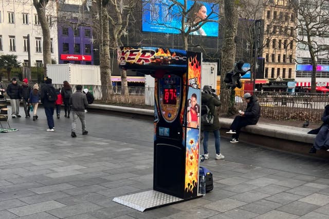 <p>Boxing machines such as this one have been seized by Westminster council and its operators handed fines </p>