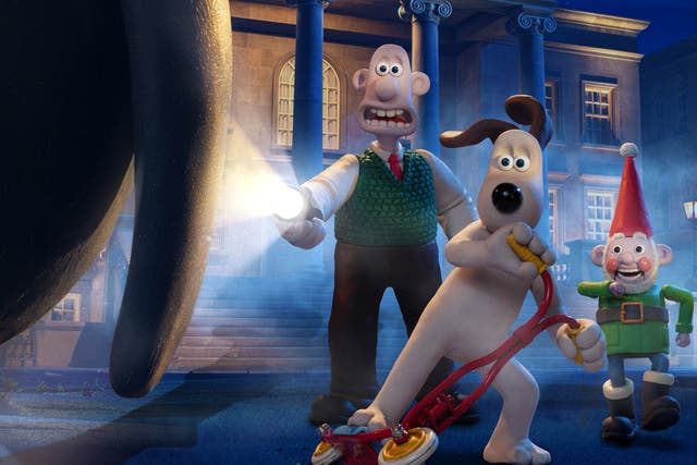 <p>‘Sometimes they’re like an elderly couple, but nothing could ever split them up’: Wallace, Gromit and their Norbot glimpse Feathers McGraw in ‘Vengeance Most Fowl’ </p>