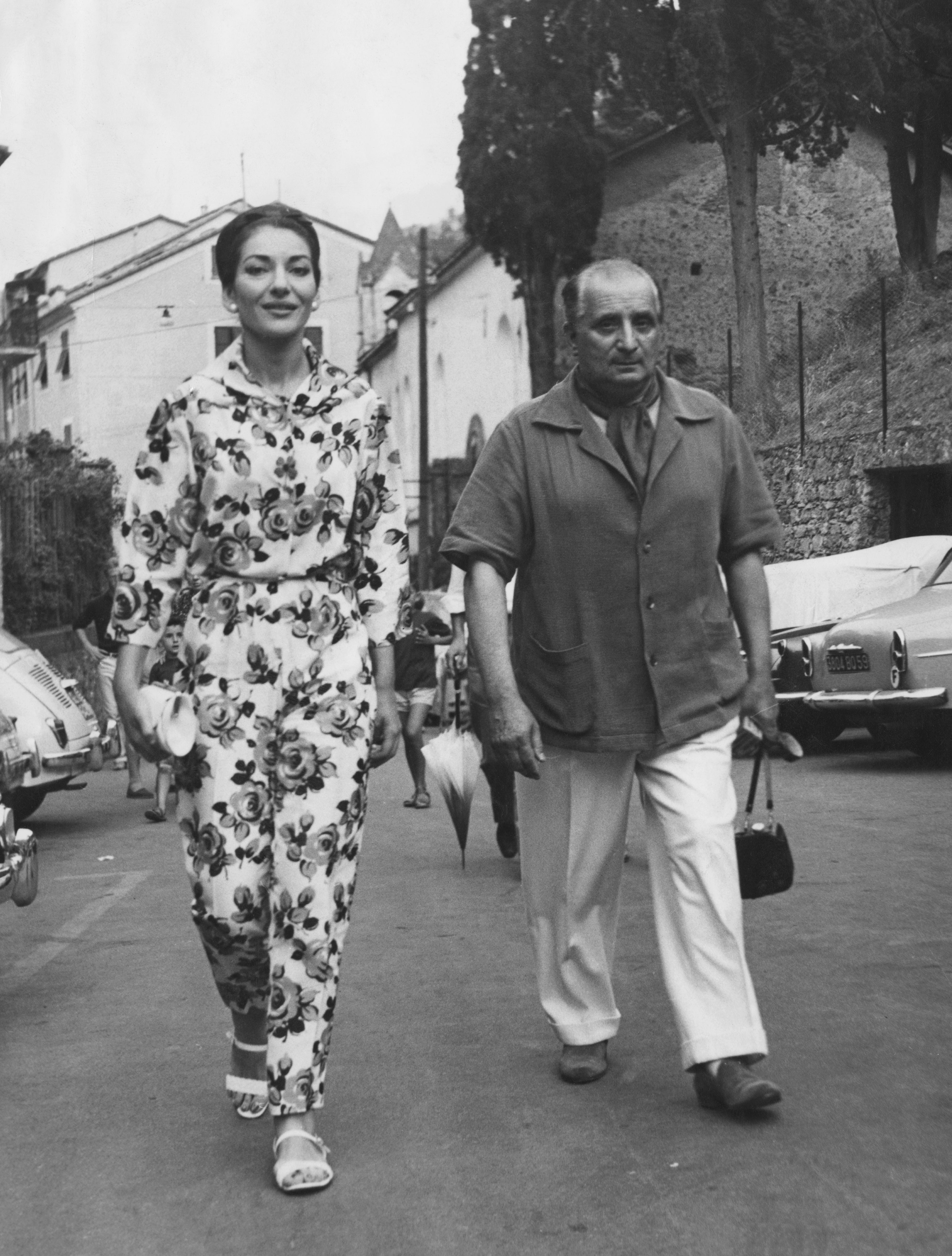 The star and her husband Giovanni Battista Meneghini in 1959, the same year she would meet Aristotle Onassis