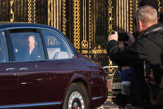 The Buckingham Palace lunch is a private event for senior royals and their wider family who will not be attending Christmas celebrations at the King’s Norfolk home (Aaron Chown/PA)