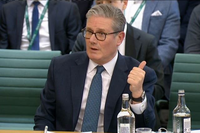 <p>Prime Minister Sir Keir Starmer appearing before the Liaison Committee (House of Commons/UK Parliament/PA)</p>