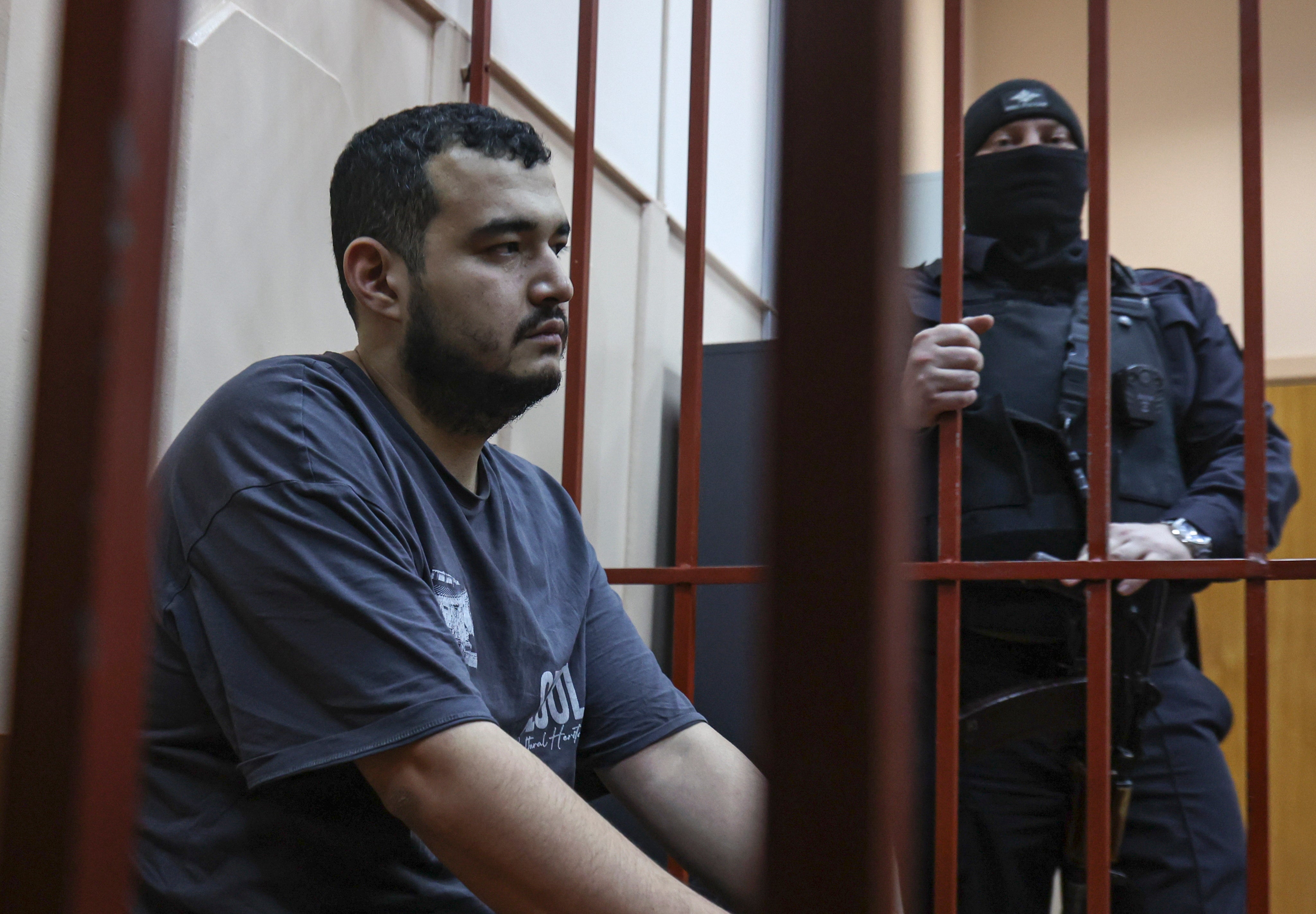 Uzbek national Ahmad Kurbanov attends a court hearing, after a petition of the Investigative Committee for his arrest as he is suspected of killing Russian Lieutenant General Igor Kirillov