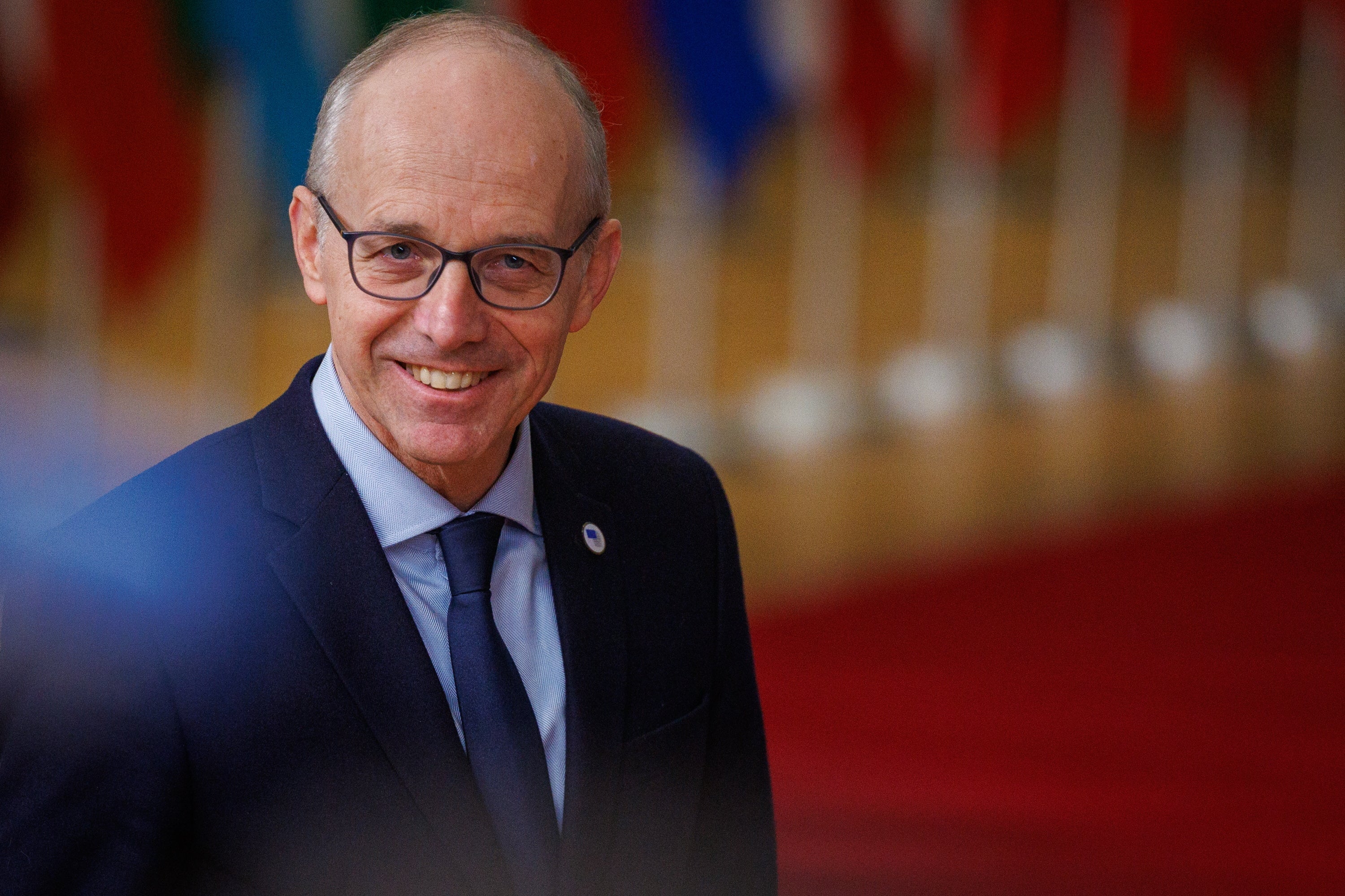 Prime minister of Luxembourg Luc Frieden arrives at the EU Summit in Brussels, Belgium, 19 December 2024