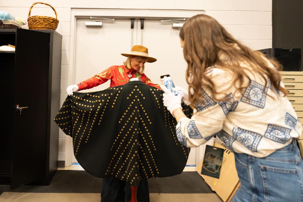 Admire the unique King's curtains in Graceland