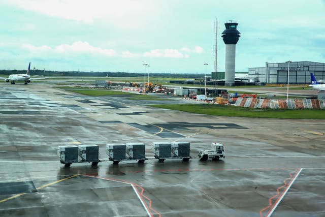 The incident happened at Manchester Airport (Peter Byrne/PA)