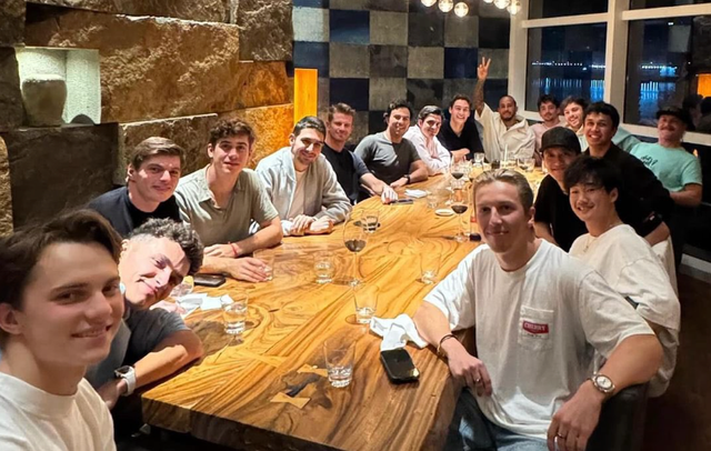 <p>The F1 drivers dinner in Abu Dhabi</p>
