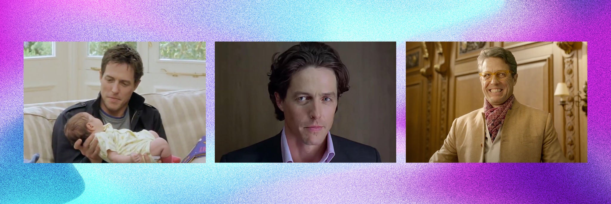 Hugh Grant in ‘About a Boy’, ‘Bridget Jones’s Diary’ and ‘Paddington 2’