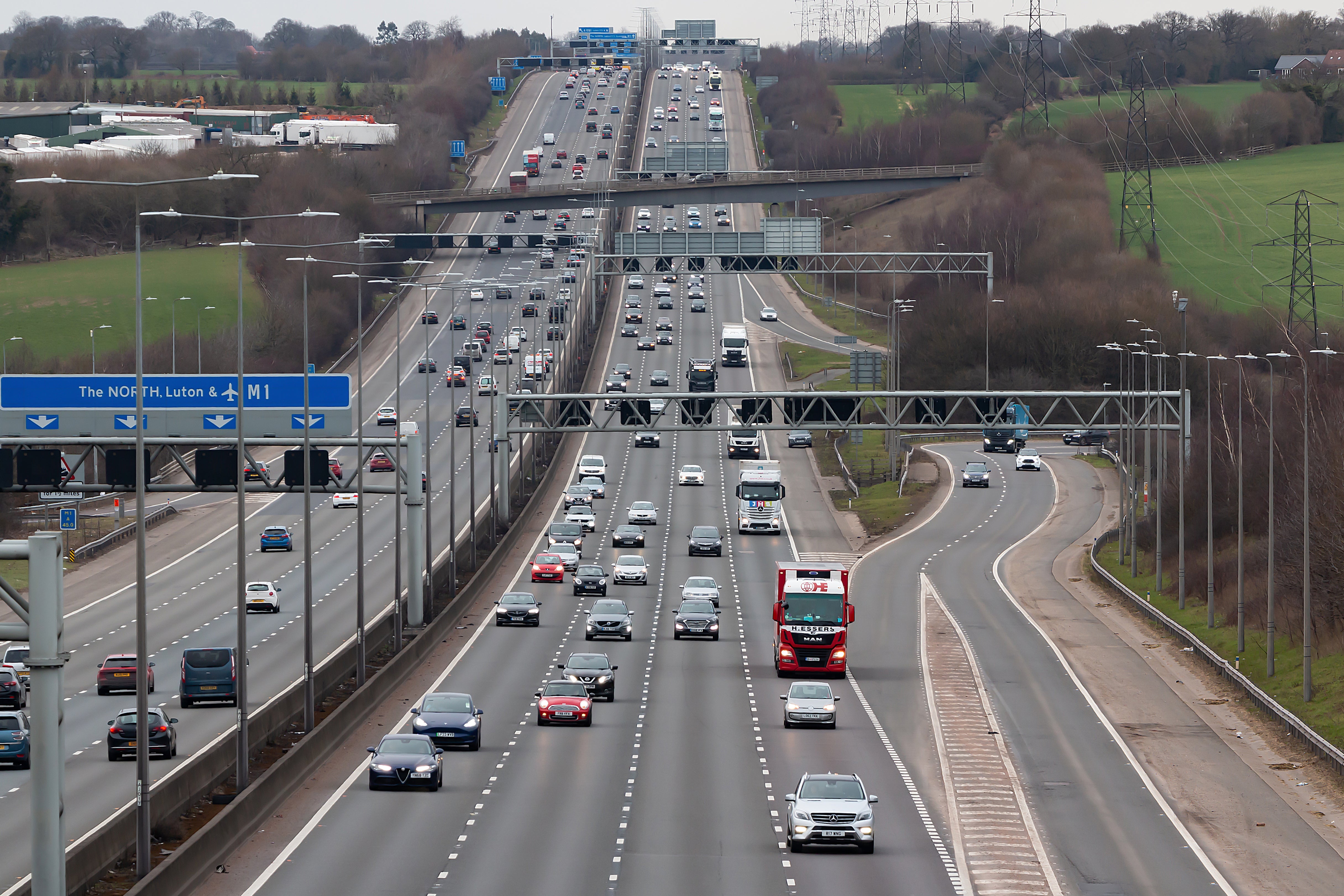 Lane closures and congestion are starting to impact Christmas traffic across many motorways in the UK